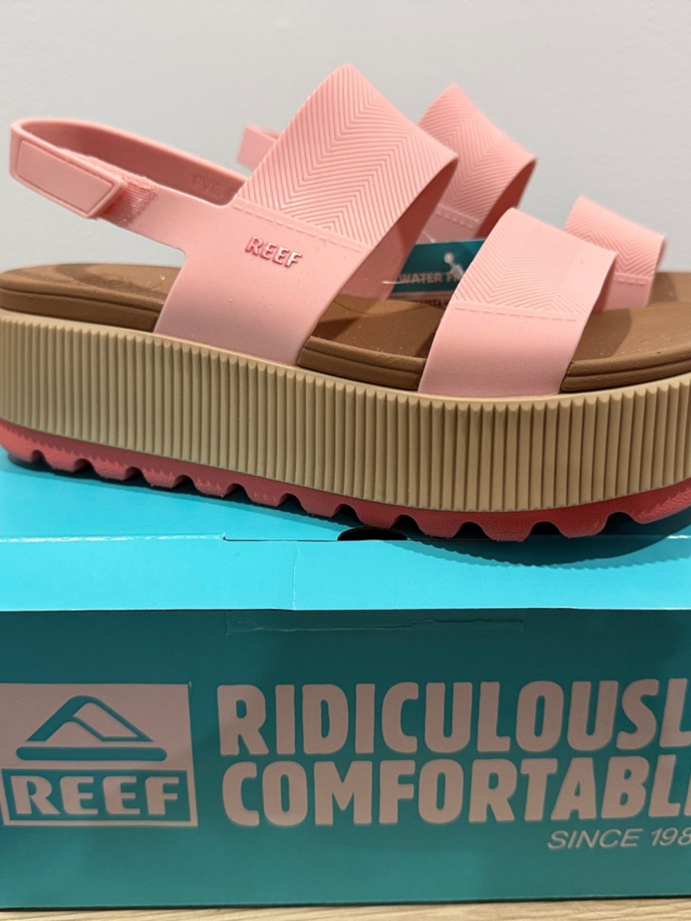 Reef Women's Blush Pink water vista Higher Platform Sandal